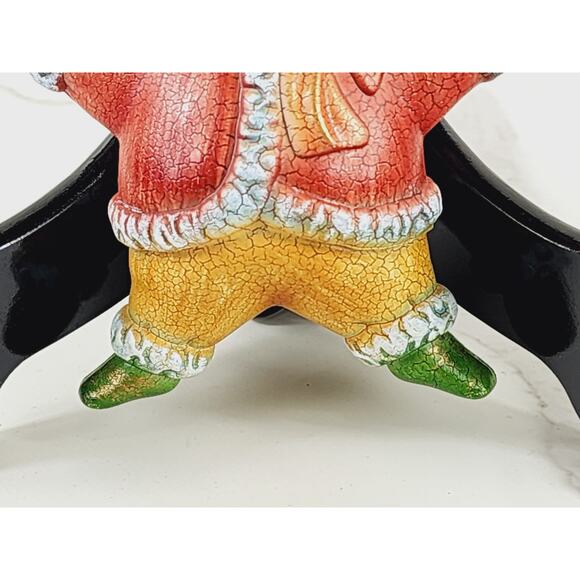 Christmas Santa Snowman Tree Ornament 5 1/2" Star Shaped Holidays 90s Holidays - Picture 6 of 15